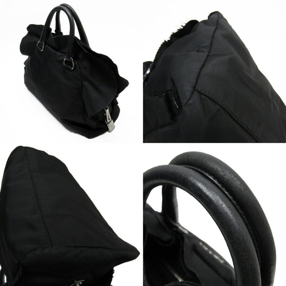 Prada Leather Nero Handbag Black